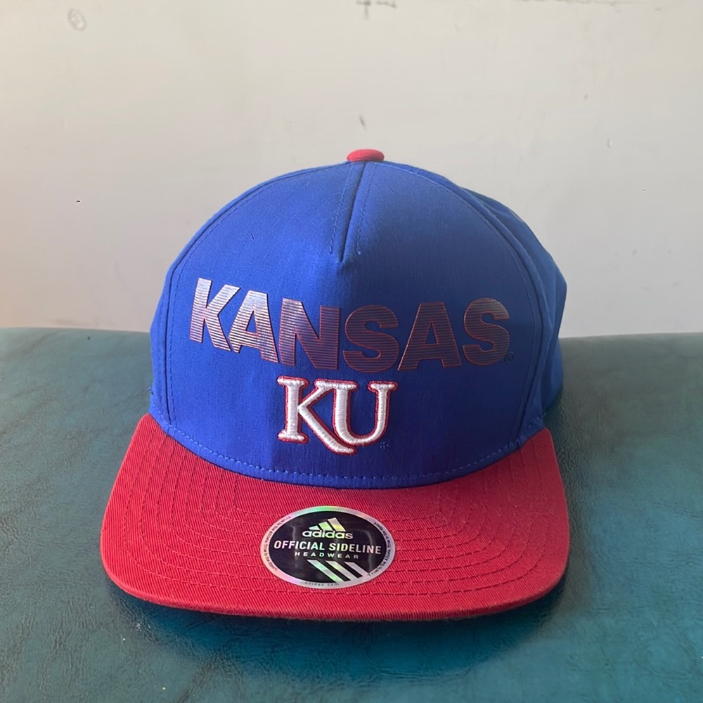 Adidas Kansas University snapback hat. Fits ALL sizes.